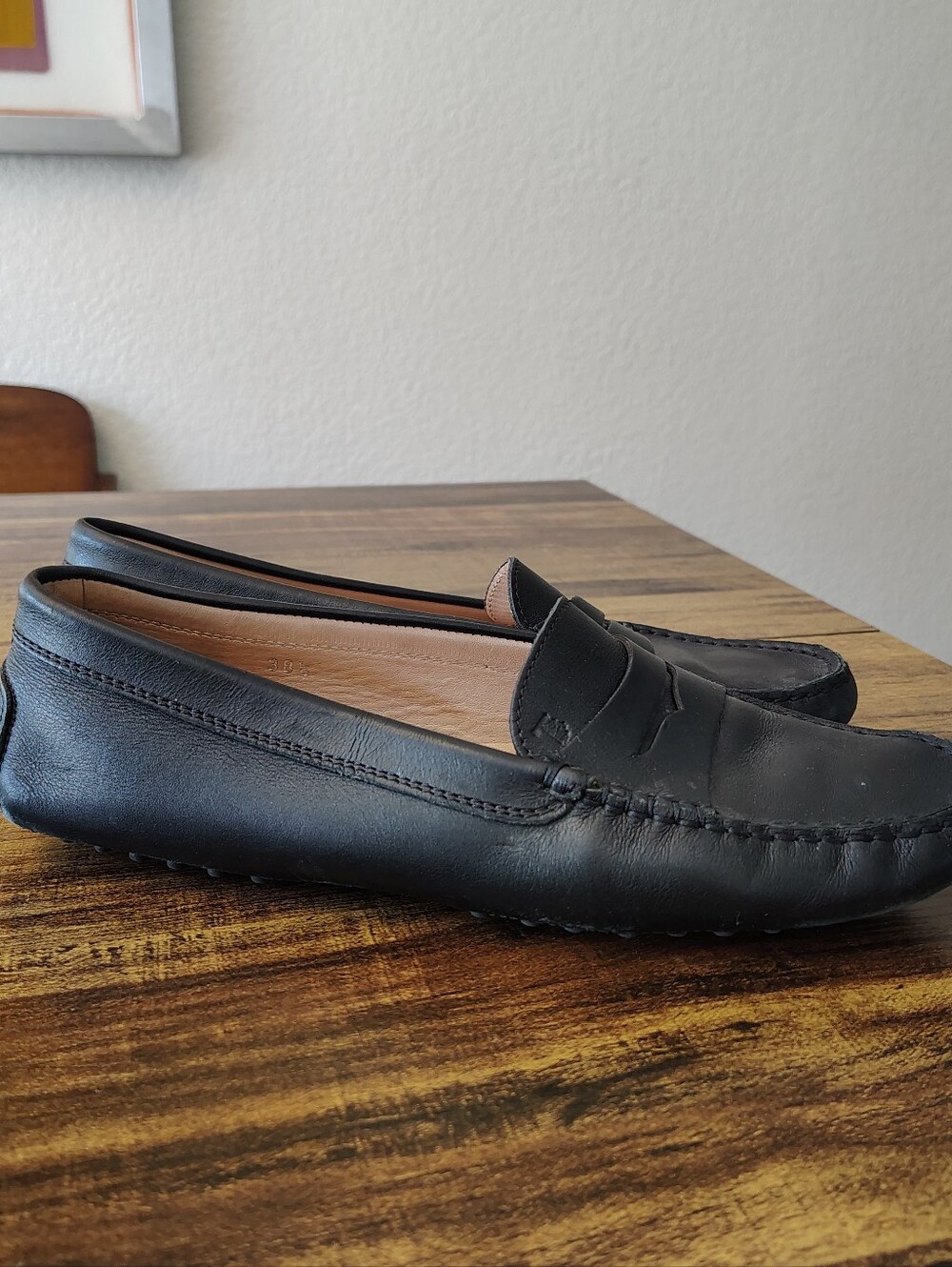Tod’s Driving Loafers Brown Suede Penny Womens EU 38.5  US 8.5